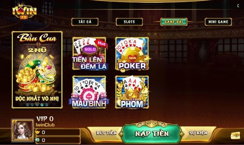 Game bài mậu binh tại Iwin68