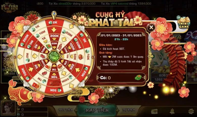 Hướng dẫn sự kiện cung hỷ phát tài Iwin 2023